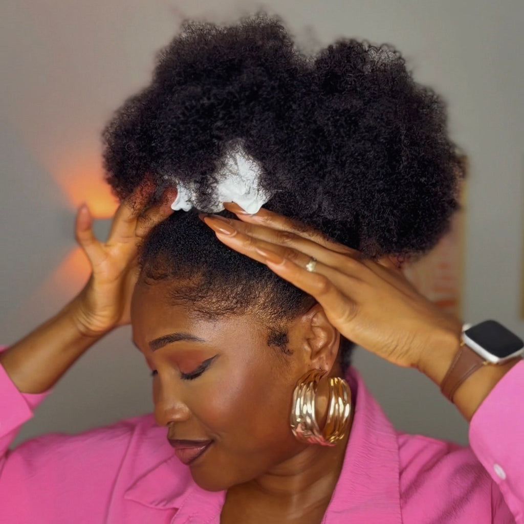 Afro Puff Drawstring Pferdeschwanz aus Echthaar – Kinky Curly Clip-In Haarverlängerung für Afro Haar | 14 Zoll | 100 g