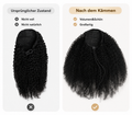 Afro Puff Drawstring Pferdeschwanz aus Echthaar – Kinky Curly Clip-In Haarverlängerung für Afro Haar | 14 Zoll | 100 g