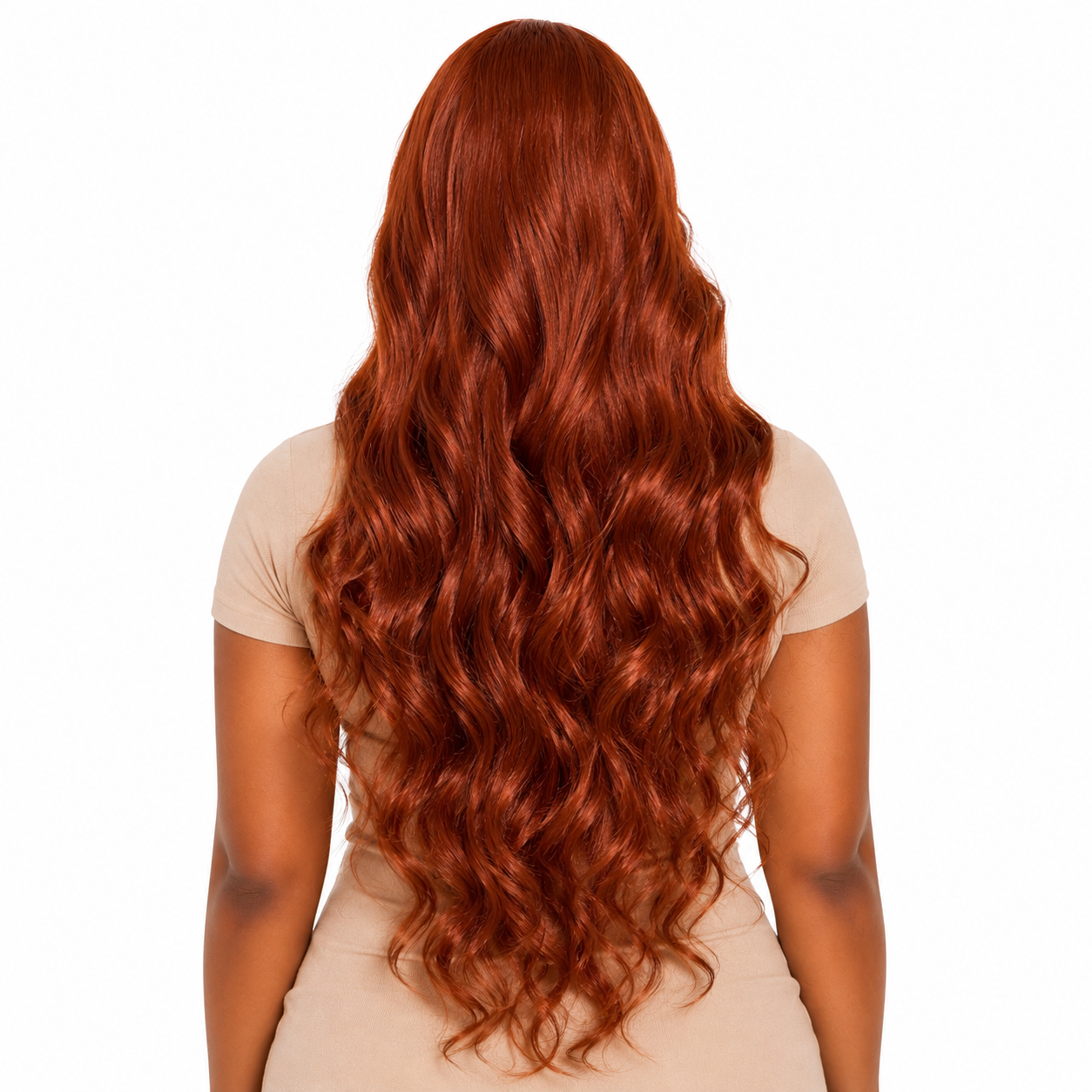 Auburn – Perruque Synthétique, volume naturel & couleur chaude