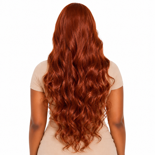 Auburn – Perruque Synthétique, volume naturel & couleur chaude