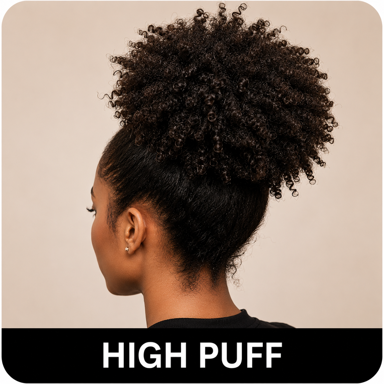 Adjustable black hair band with a smooth finish and practical design for everyday styling and effortless hair management.